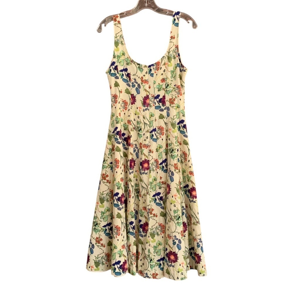 Christian Lacroix Cream Floral Midi Dress - Picture 3 of 12